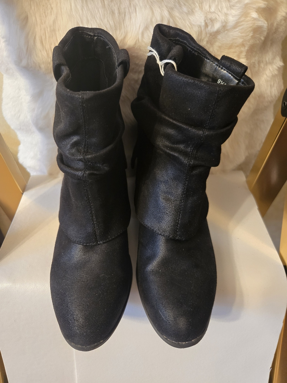 Bella Vita Black Slouch Ankle Booties